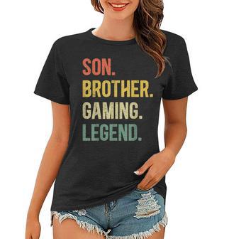 Vintage Sohn Bruder Gaming Legende Retro Video Gamer Boy Geek Frauen Tshirt - Seseable