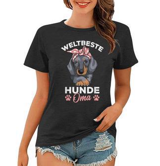 Weltbeste Hunde Oma Dackel Liebhaber Frauchen Frauen Tshirt - Seseable