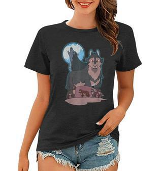 Wolves Howling At The Moon - Wolf Wolves Hunter Women T-shirt - Thegiftio UK