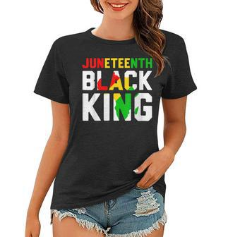 Womens Awesome Junenth Black King Melanin Fathers Day Men Boys Women T-shirt - Thegiftio UK