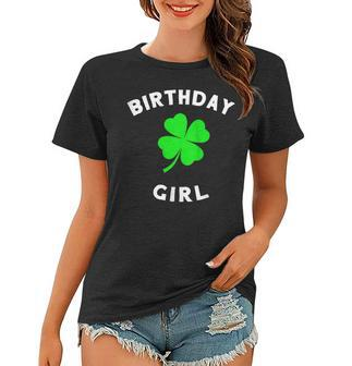 Womens Cute St Patricks Day Birthday Design Gift For Girls Tank Top Women T-shirt | Mazezy