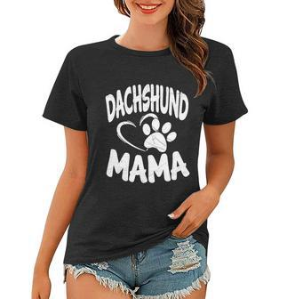 Womens Daschund Mama Tshirt Dog Doxie Mom Weiner Owner Gifts Tee Women T-shirt - Monsterry UK