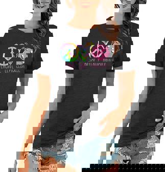 Womens Girls Pickleball Retired Ladies Peace Love Pickleball Women T-shirt | Mazezy