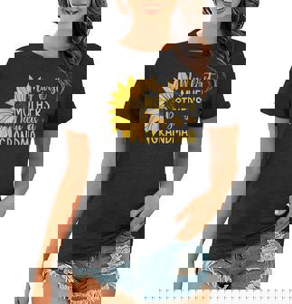 Womens My First Mothers Day As A Grandma Sunflower Mothers Day Women T-shirt | Mazezy