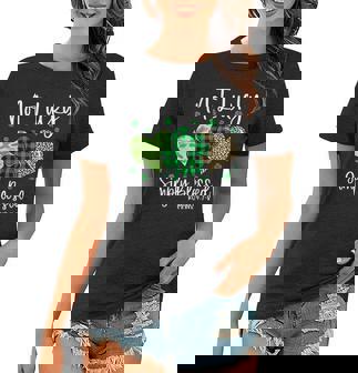 Womens Not Lucky Simply Blessed Christian St Patricks Day Irish Women T-shirt | Mazezy