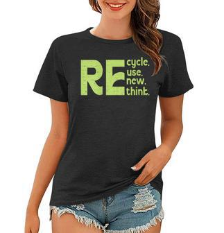 Womens Recycle Outfit For Earth Day 2023 Reuse Women T-shirt | Mazezy