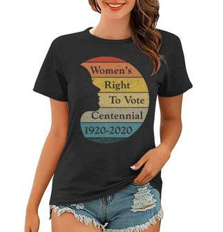 Womens Right To Vote Centennial 1920 2020 Retro Sunset Women T-shirt - Seseable