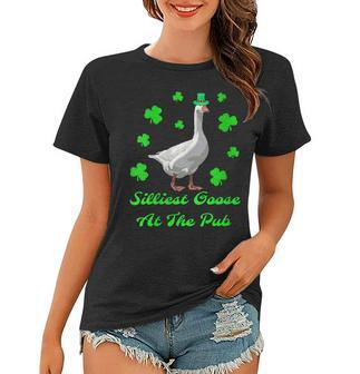 Womens Silliest Goose At The Pub Funny St Patrick’S Day Women T-shirt | Mazezy