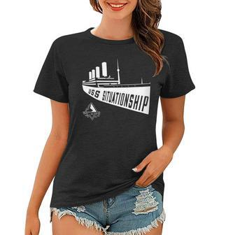 Womens Uss Situationship Complicated Relationship Gift Friendship Women T-shirt - Seseable