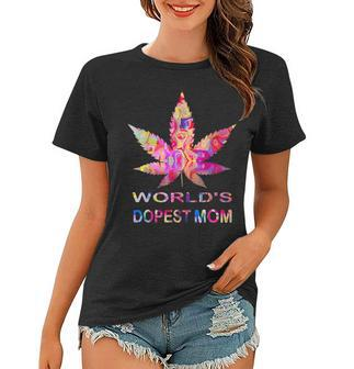 Worlds Dopest Mom Weed Soul Cannabis Tie Dye Mothers Day Women T-shirt | Mazezy