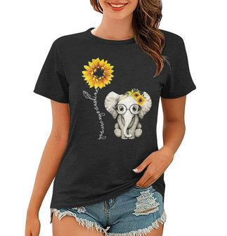 You Are My Sunshine Hippie Sunflower Elephant Gift Friend Women T-shirt - Seseable
