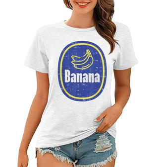 Banana Sticker Funny Fruit Lazy Diy Easy Halloween Costume Women T-shirt | Mazezy