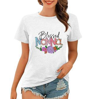 Blessed Nonna Graphic First Time Grandma Shirt Plus Size Shirts For Girl Mom Son Women T-shirt - Monsterry