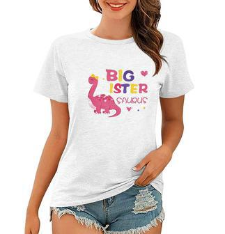 Dinosaur Big Sister Announcement V3 Women T-shirt - Thegiftio UK