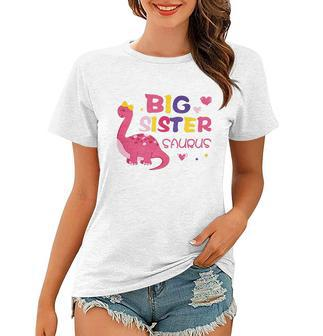 Dinosaur Big Sister Announcement Women T-shirt - Thegiftio UK