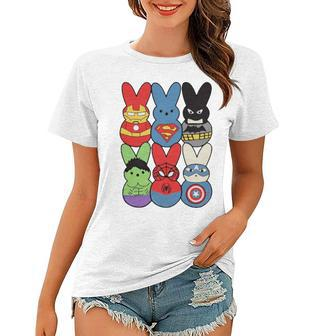 Easter Peeps Superheroes Movie Characters Bunny Women T-shirt | Mazezy CA