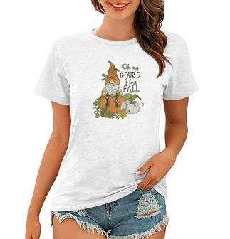 Fall Oh My Gourd I Love Fall Gnomes Women T-shirt - Thegiftio UK