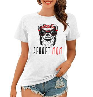 Ferret Mom Funny Animal Lover Weasel Women Mother Mama Gifts V2 Women T-shirt | Mazezy
