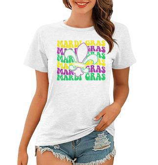 Fleur De Lis Typography Raw Mardi Gras V4 Women T-shirt - Seseable