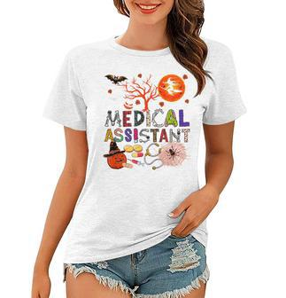 Funny Medical Assistant Halloween Zombie Costume Scary Women T-shirt - Thegiftio UK