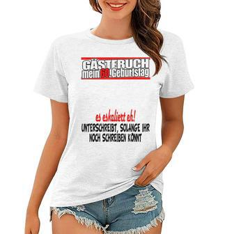 Gästebuch 60 Jahre 60 Geburtstag Mann Frau Party Frauen Tshirt - Seseable