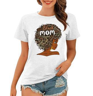 Happy Mother’S Day Black Mom Queen Afro African Curved Women T-shirt | Mazezy