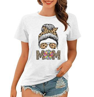Happy Mothers Day Sunflower With Sunglasses And Leopard Skin Gift For Womens Women T-shirt - Thegiftio UK