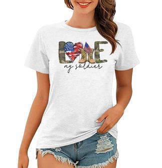 I Love My Soldier Military T Military Army Wife Women T-shirt - Seseable