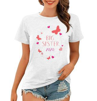 Kids Big Sister 2020 Flowers Women T-shirt | Mazezy