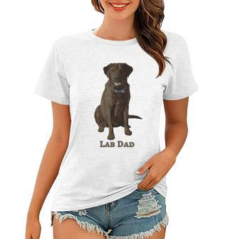 Lab Dad Chocolate Labrador Retriever Dog Lover V2 Women T-shirt - Monsterry DE