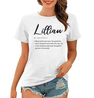Lillian Sarcastic Name Definition Gift For Lillian Women T-shirt | Mazezy