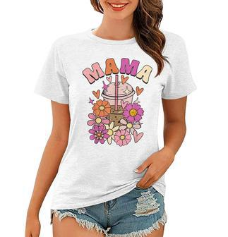 Mama & Mini Mommy & Daughter Mommy & Me Groovy Matching Women T-shirt | Mazezy