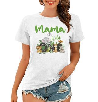 Mama Of The Wild One Zoo Birthday Safari Jungle Animal Mom Women T-shirt | Mazezy DE