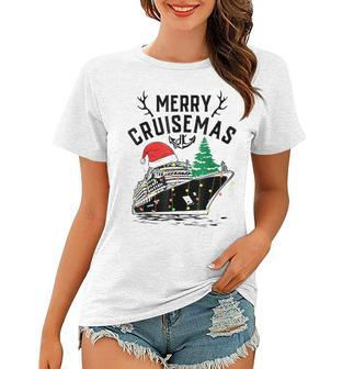 Merry Cruisemas 2022 Family Cruise Christmas Funny Boat Trip Women T-shirt - Thegiftio UK