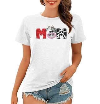 Mom Of The Birthday For Boy Cow Farm Birthday Cow Gift For Womens Women T-shirt | Mazezy