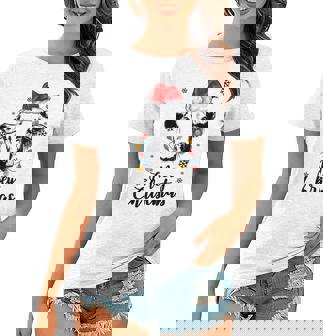 Mooey Christmas Santa Xmas Lights Funny Gifts For Cow Lover Women T-shirt | Mazezy