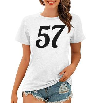 Number 57 - | Birthday Or Team Sports Jersey Women T-shirt - Thegiftio UK