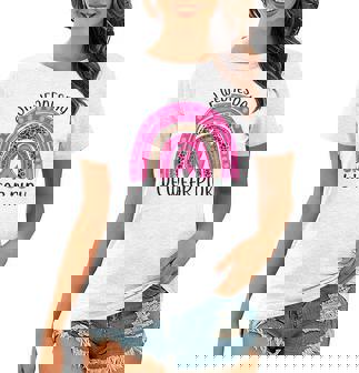 On Wednesday We Wear Pink Rainbow Breast Cancer Fighter Women T-shirt - Thegiftio
