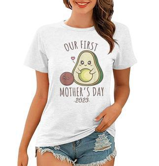 Our First Mothers Day 2023 Cute Avocado Mom Women T-shirt | Mazezy DE