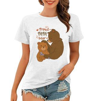 Proud Papa Bear Cute Gift Women T-shirt - Monsterry AU
