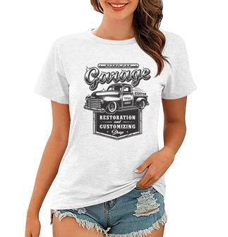 Retro Car Repair Garage Women T-shirt - Monsterry UK
