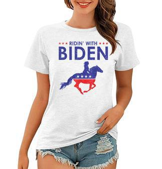Ridin With Biden Horse Rider Democrat Joe Biden 2020 Women T-shirt | Mazezy