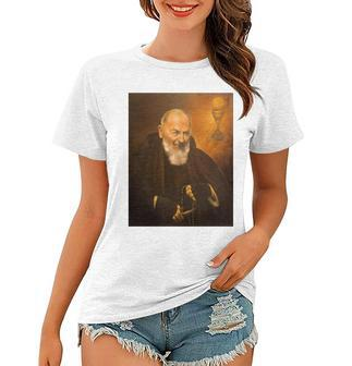 Saint Padre Pio Women T-shirt - Thegiftio UK