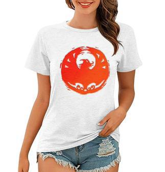 Samurai Legend Phoenix Mon Orange Women T-shirt - Monsterry