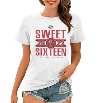 Sdsu Men’S Basketball 2023 Sweet Sixteen The Road To Houston T Women T-shirt | Mazezy