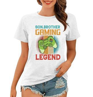 Son Brother Gaming Legend T Women T-shirt - Monsterry DE