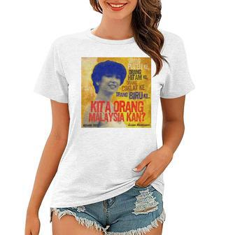 Susan Lankester Kita Orang Malaysia Kan Women T-shirt | Mazezy CA