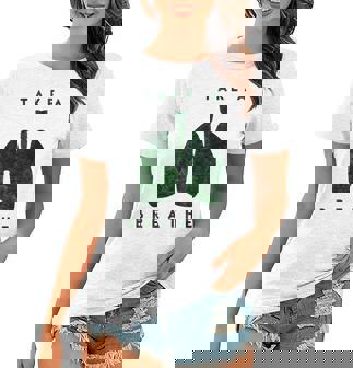 Take A Breathe Green Lung Women T-shirt | Mazezy