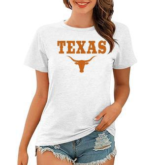 Texas Tx American Bull United States Font Women T-shirt - Thegiftio UK