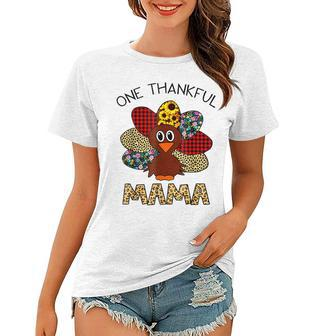 Thanksgiving Day One Thankful Mama Funny Costume Gifts Women T-shirt - Thegiftio UK